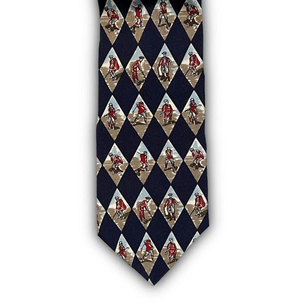 Men Vintage Golf Tie
